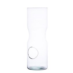 Szklany wazon W-552+boczny otwór H:52cm D:15cm