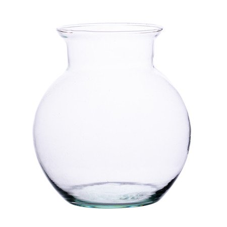 Szklany wazon W-425 H:20cm D:12cm