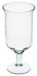 Szklany wazon na stopie W-118 H:28,5cm D:14cm 