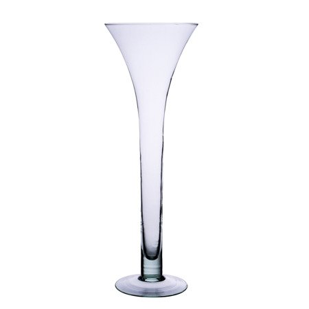 Szklany wazon na stopie W-139 H:40cm D:14cm