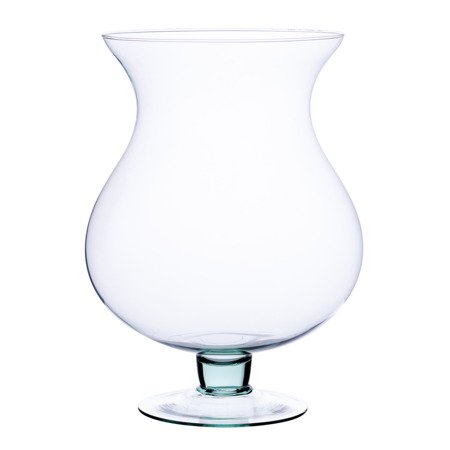 Szklany wazon na stopie W-184 H:32cm D:24cm