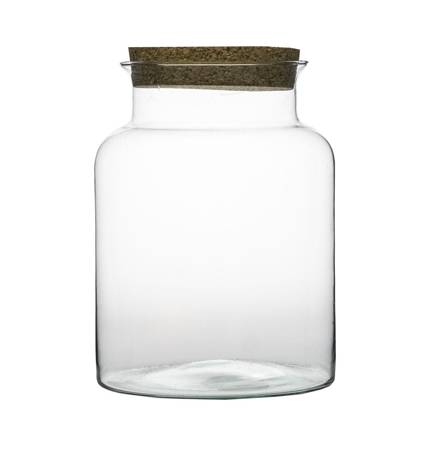 Szklany wazon słój W-332+korek H:25cm D:19cm