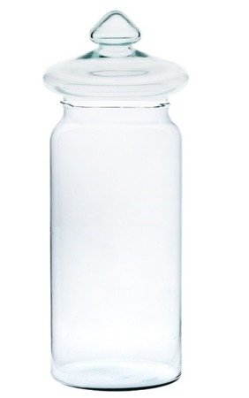 Szklany wazon słój W-332B+pokrywka H:43,5cm D:19cm